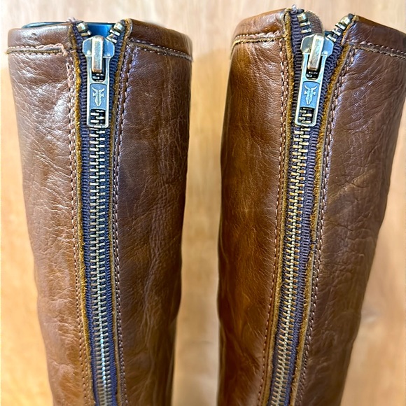 Frye women’s 16” boots w/ full back zippers size 8 new custom soles & heels - Picture 4 of 15